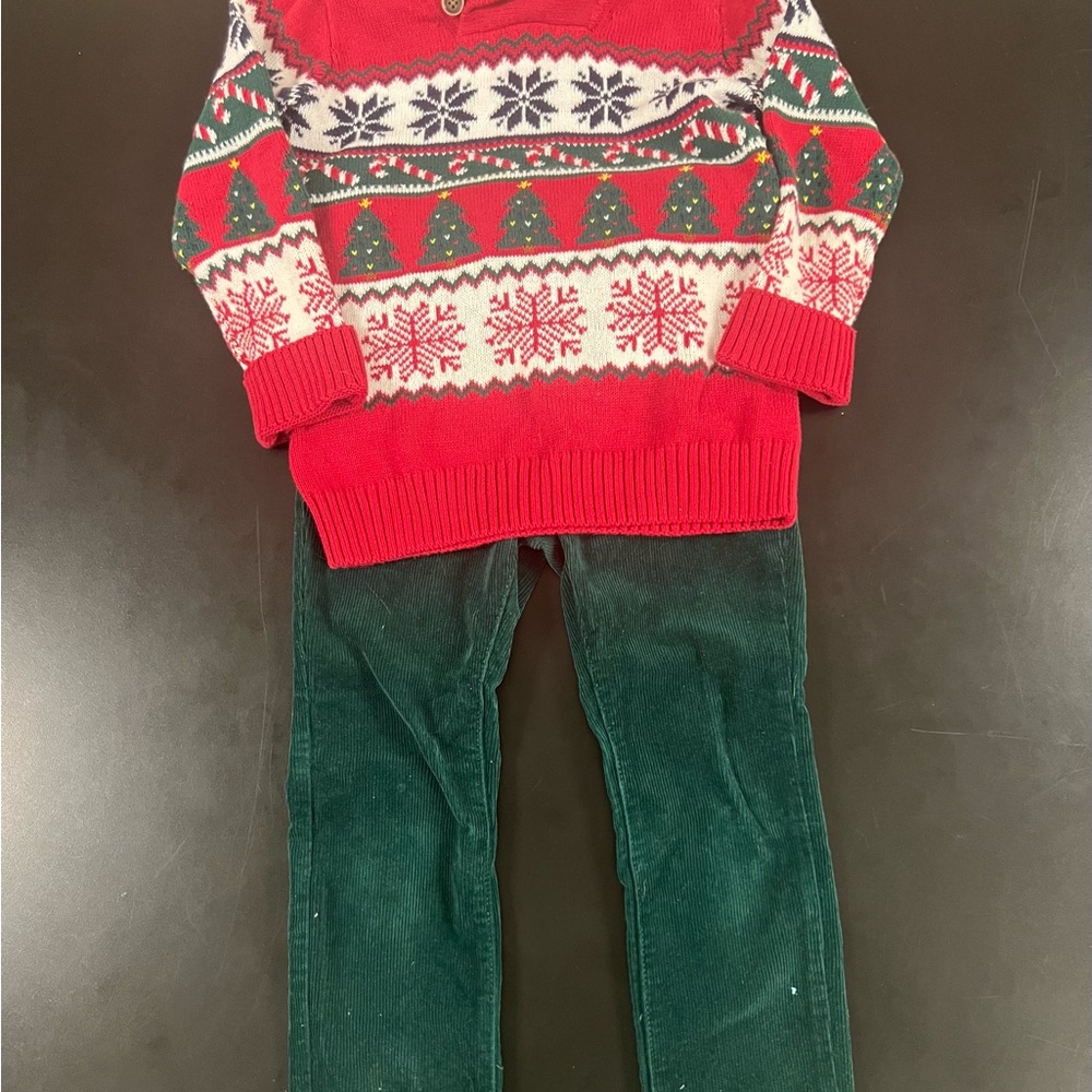 Festive Red and Green Kids Matching Set